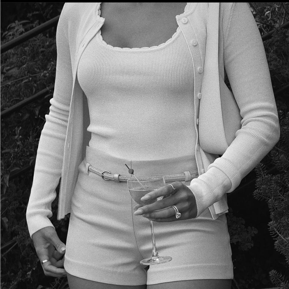 Pink button up sweater